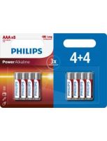Philips Power Alkaline AAA/LR03 blister 4+4 (8 pack)