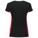 Tricorp 102003 T-Shirt Bicolor Dames - Black-Red