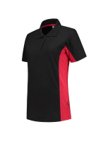 Tricorp 202003 Poloshirt Bicolor Dames - Black-Red