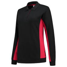 Tricorp 302002 Polosweater Bicolor Dames - Black-Red