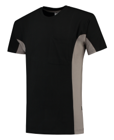 Tricorp 102002 T-Shirt Bicolor Borstzak - Black-Grey