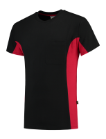 Tricorp 102002 T-Shirt Bicolor Borstzak - Black-Red