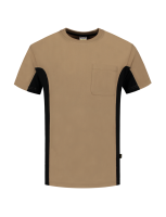 Tricorp 102002 T-Shirt Bicolor Borstzak - Khaki-Black
