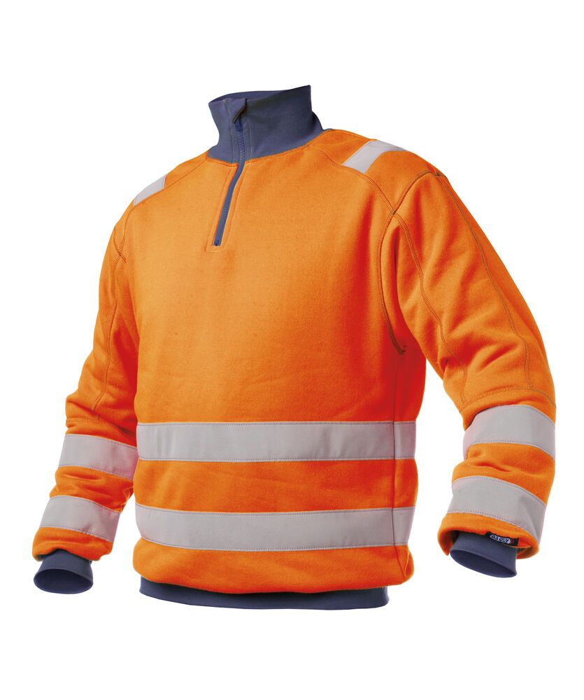 fluo-oranje/marineblauw
