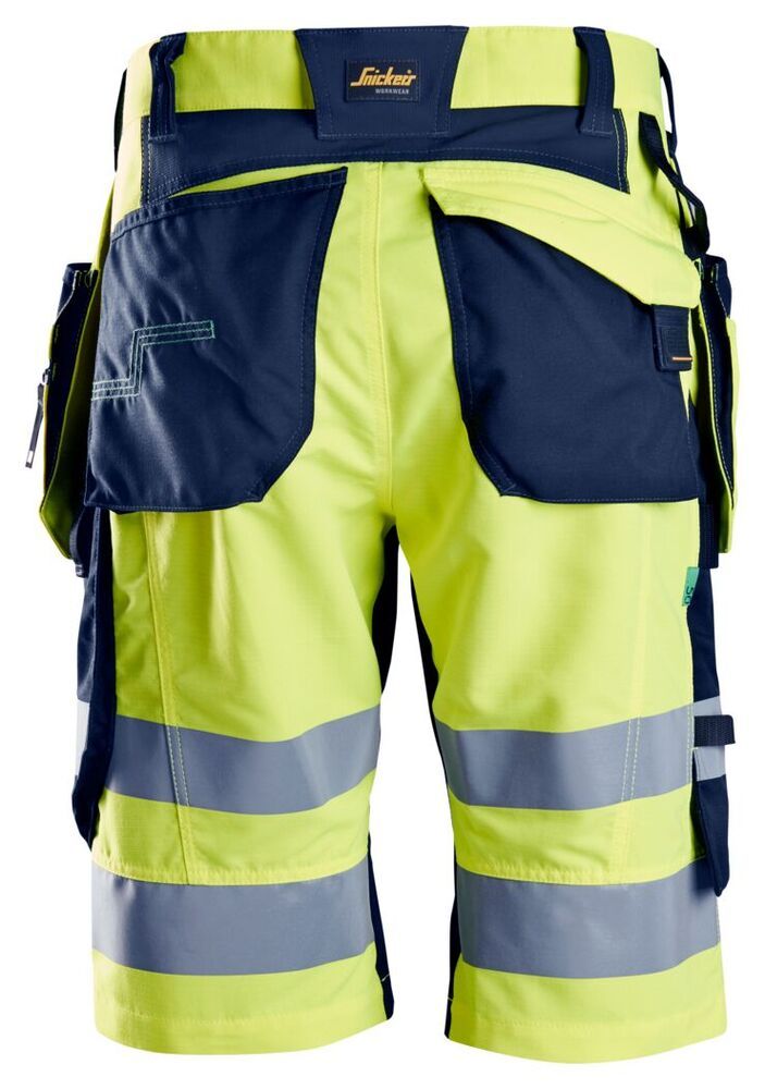 Snickers FlexiWork, High-Vis Korte Broek+ met holsterzakken Klasse 1 6933