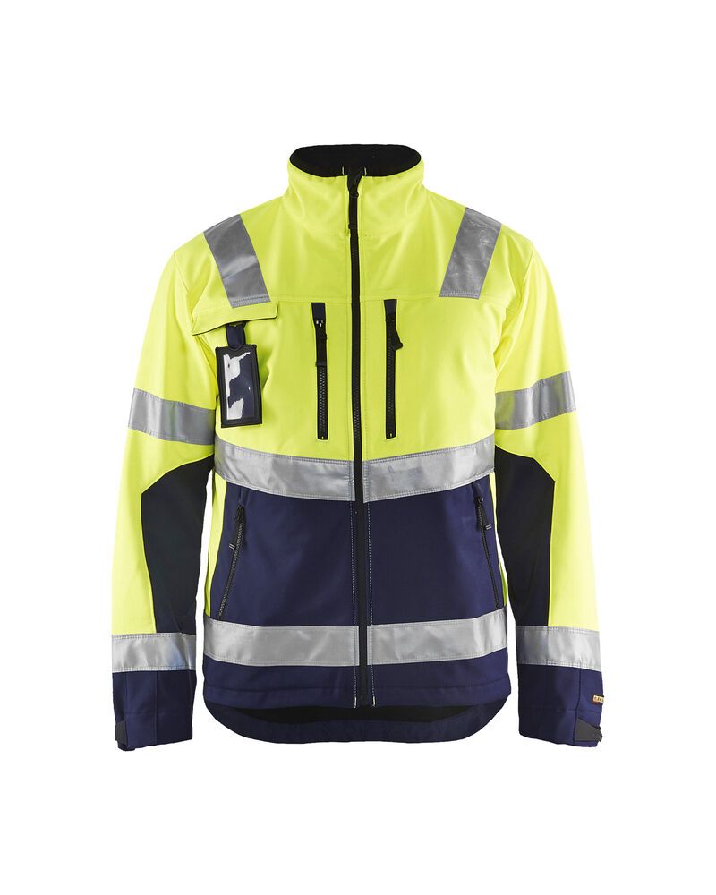 high vis geel/marineblauw