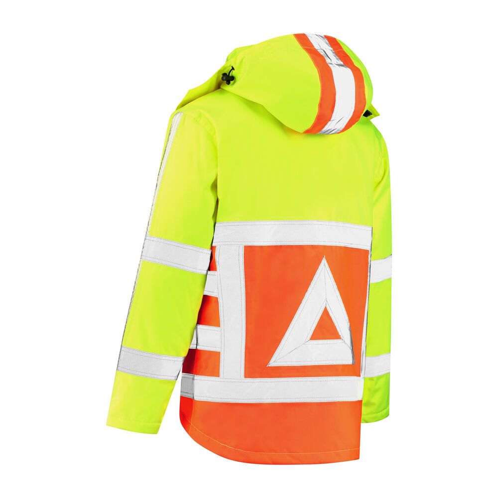 Parka verkeersregelaar 100% polyester geel-oranje maat L