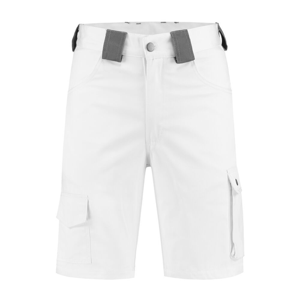 Bermuda katoen/polyester wit-grijs maat 44