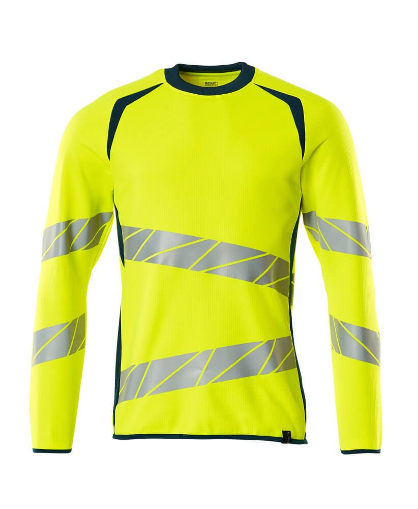 hi-vis geel/donkerpetrol