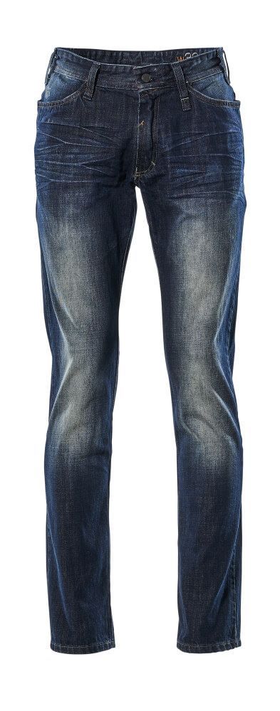 gewassen blauw denim
