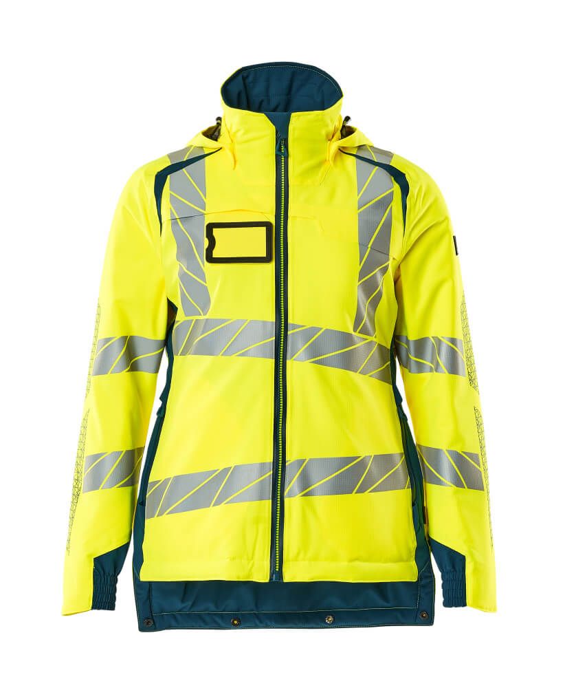 hi-vis geel/donkerpetrol
