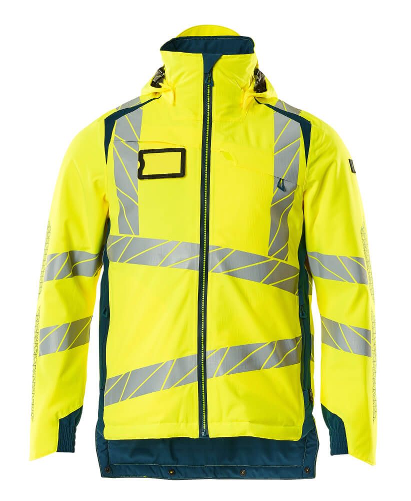 hi-vis geel/donkerpetrol