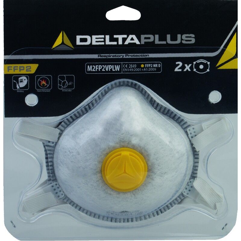 SET 2 MASKERS FFP2 M2FP2VPLW Delta Plus