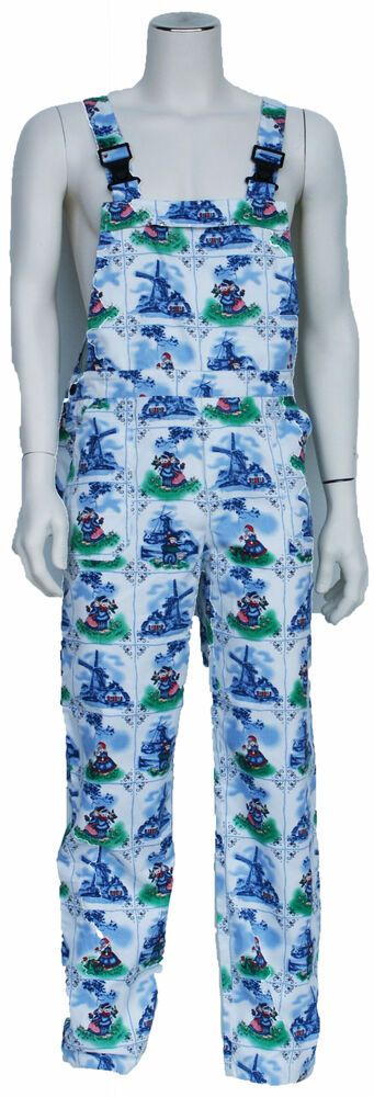 Tuinbroek polyester/katoen groen-geel-rood maat 62