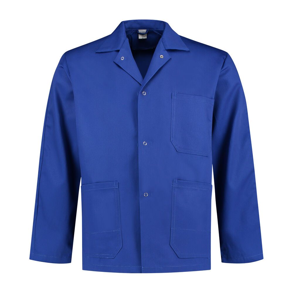 Werkjasje polyester/katoen korenblauw maat L