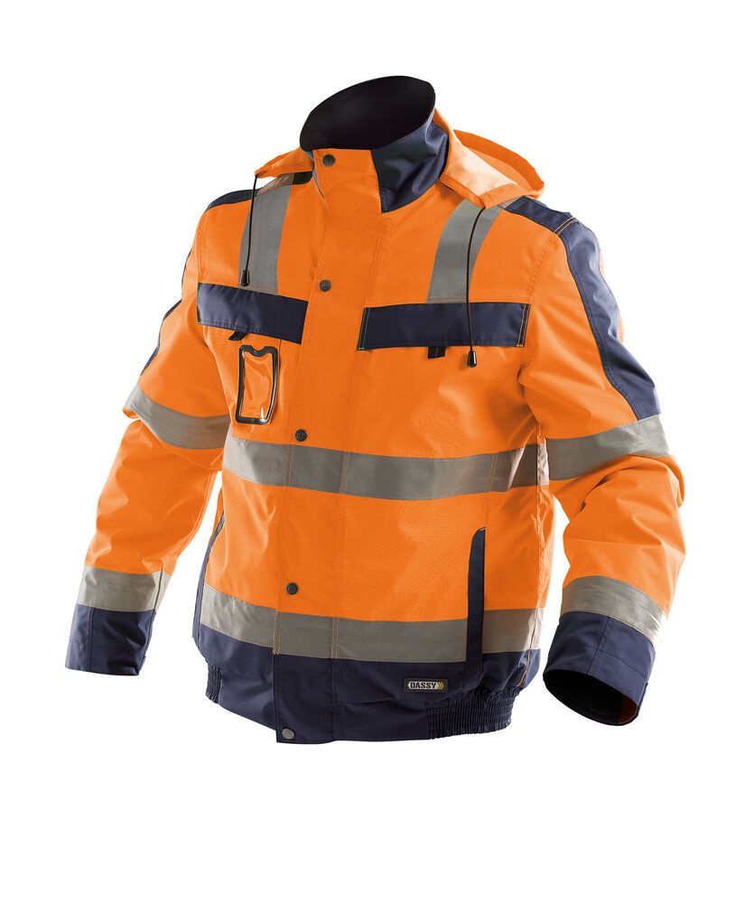 fluo-oranje/marineblauw