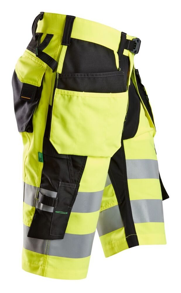 Snickers FlexiWork, High-Vis Korte Broek+ met Holsterzakken Klasse 1 6933