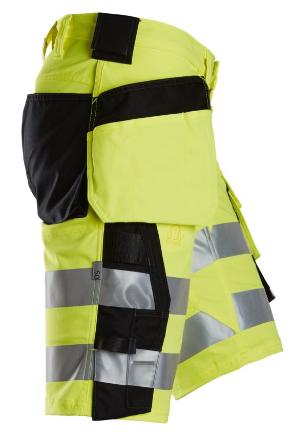 Snickers Stretch Korte Broek met holsterzakken, High-Vis klasse 1 6135