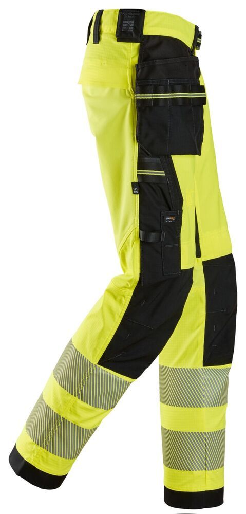 Snickers High-Vis, Klasse 2 Stretch Werkbroek met Holsterzakken 6943
