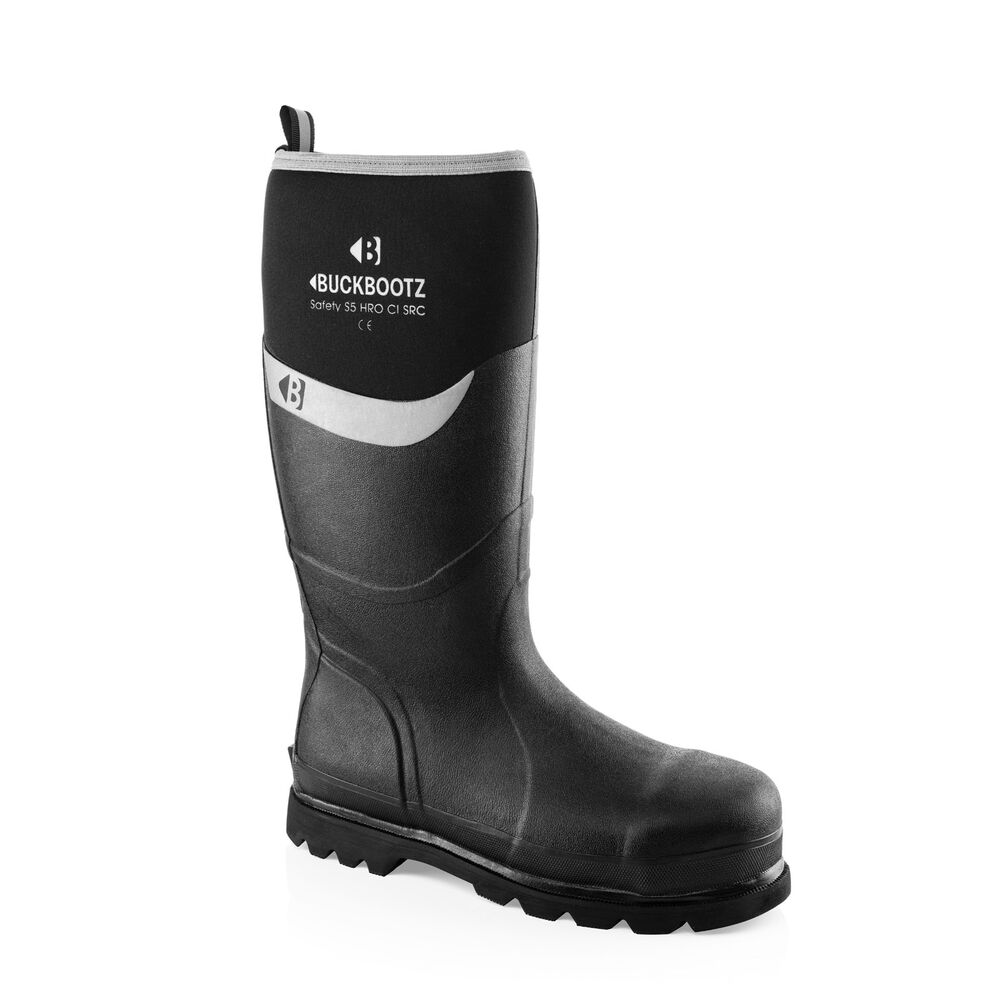BUCKBOOTZ NEOPREEN LAARS ZWART S5 Werklaars (rubber) BBZ6000