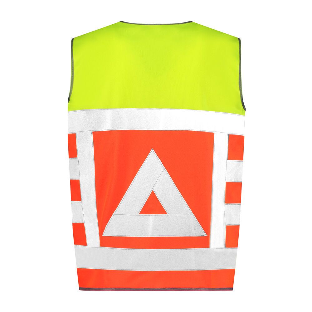 Veiligheidsvest verkeersregelaar 100% polyester geel-oranje maat L-XL