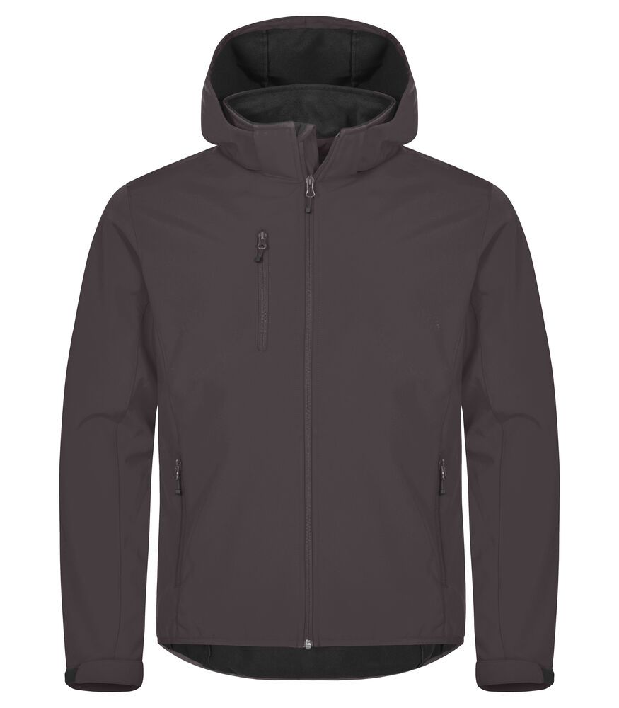 Classic hoody softshell jacket donkergrijs m