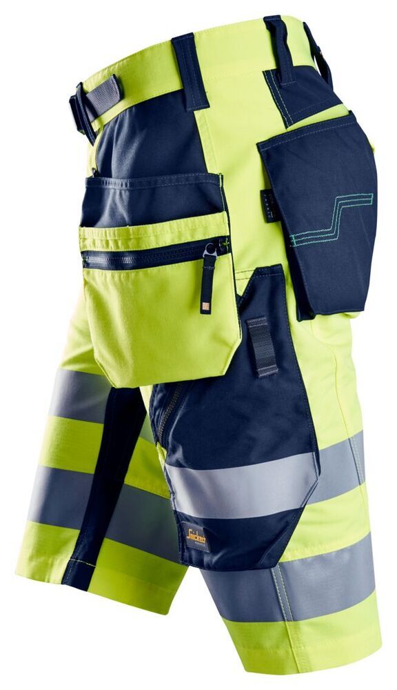 Snickers FlexiWork, High-Vis Korte Broek+ met holsterzakken Klasse 1 6933