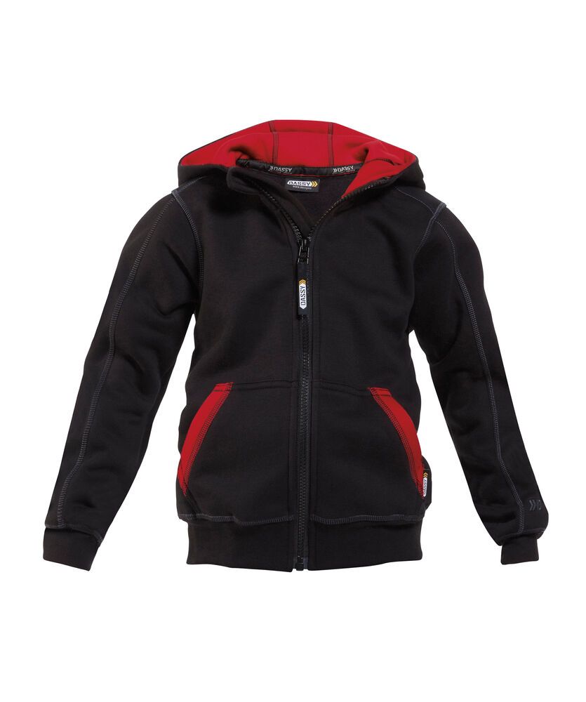 DASSY Watson Kids Sweater met lange rits en kap