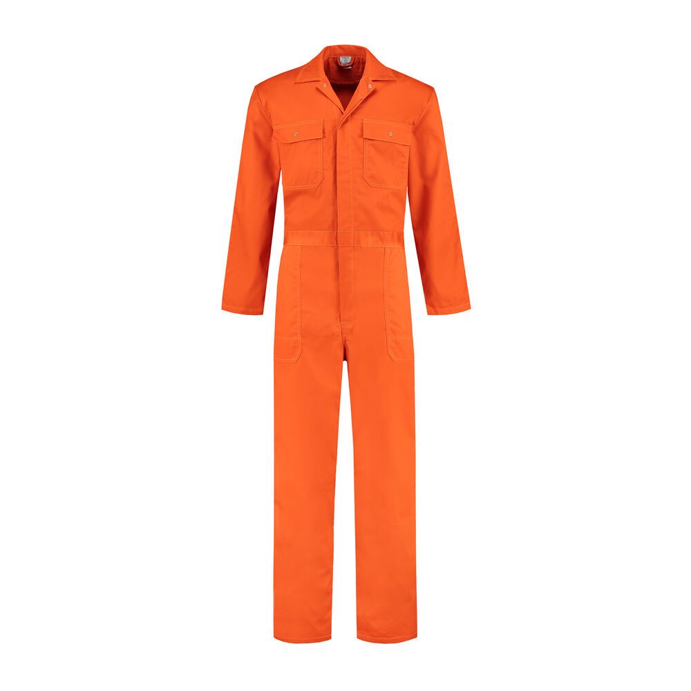 Overall polyester/katoen oranje maat 66