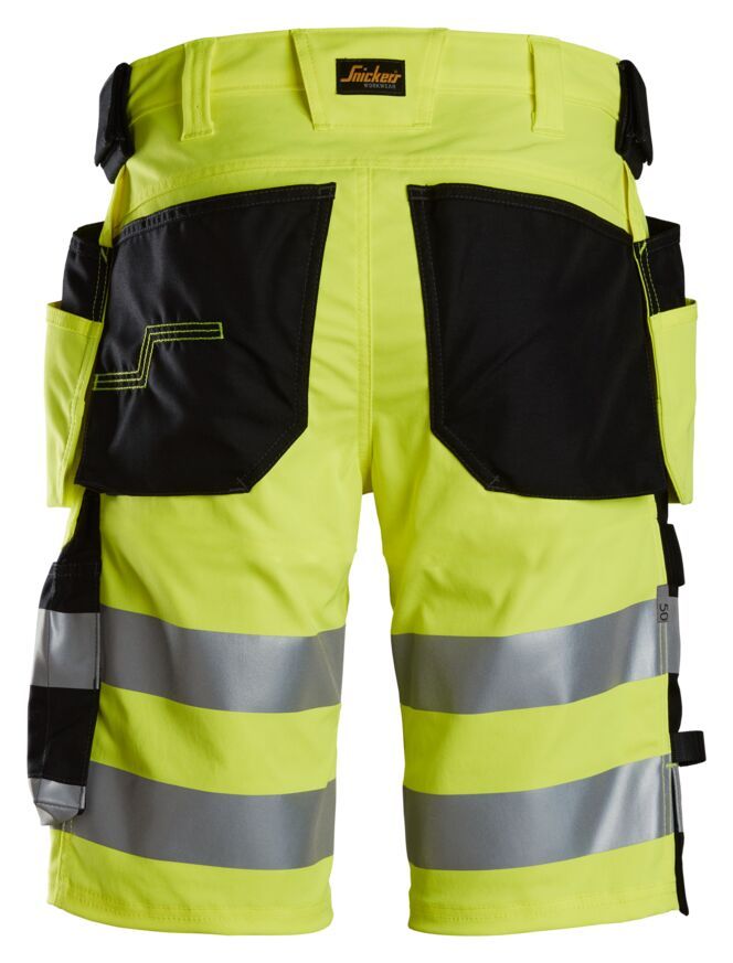 Snickers Stretch Korte Broek met holsterzakken, High-Vis klasse 1 6135