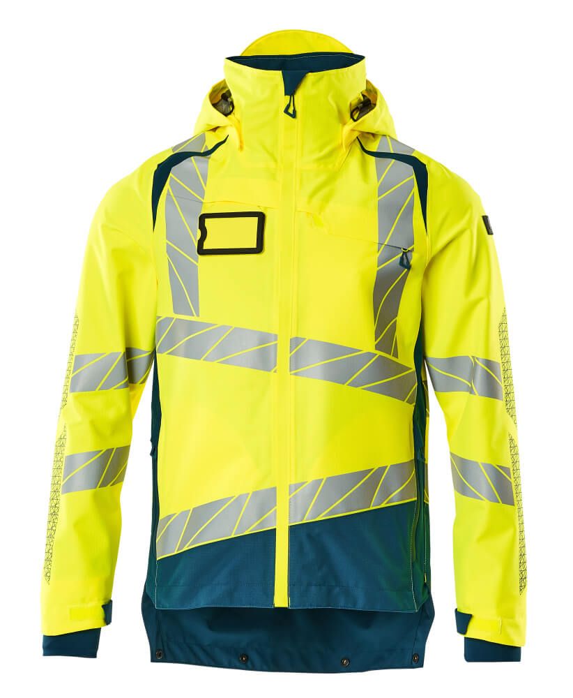 hi-vis geel/donkerpetrol