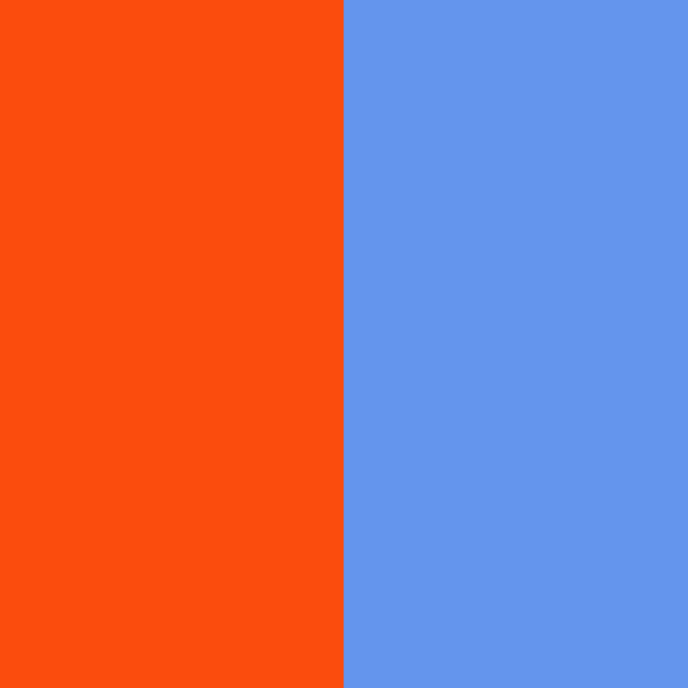 oranje/korenblauw