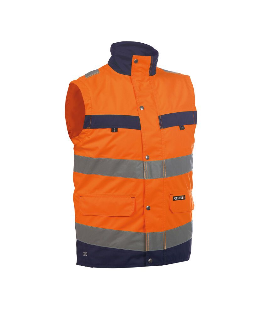 fluo-oranje/marineblauw