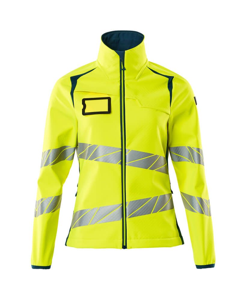 hi-vis geel/donkerpetrol