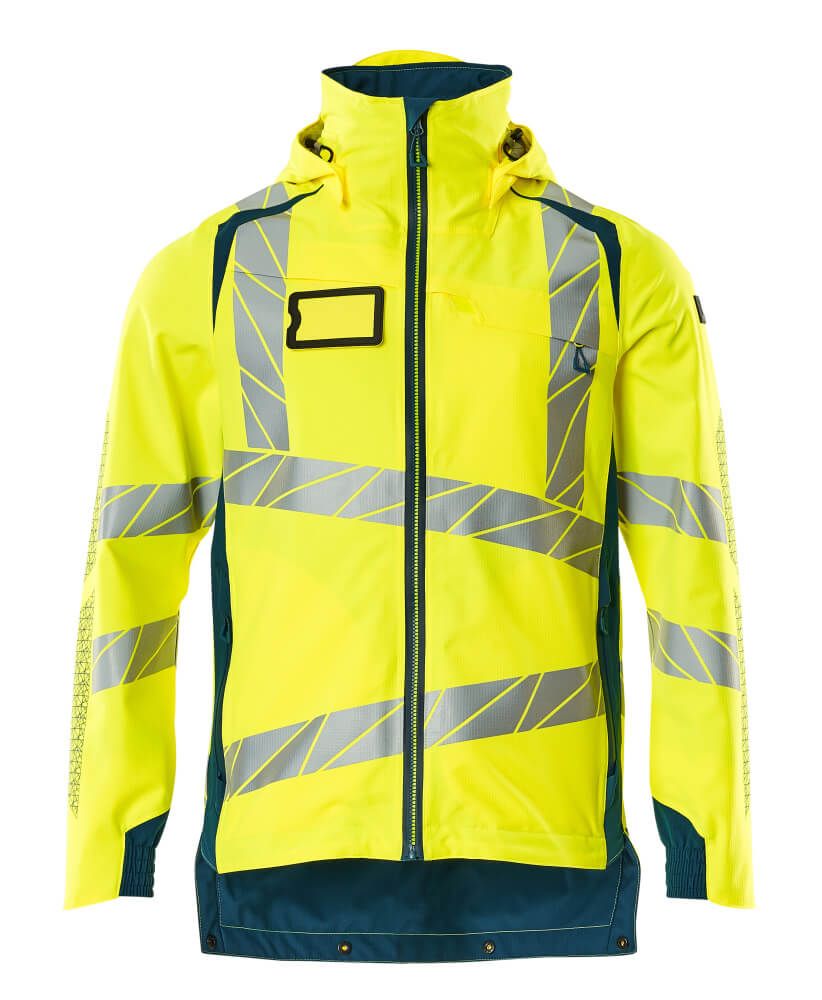 hi-vis geel/donkerpetrol