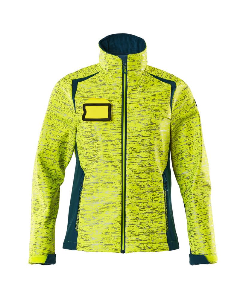 hi-vis geel/donkerpetrol