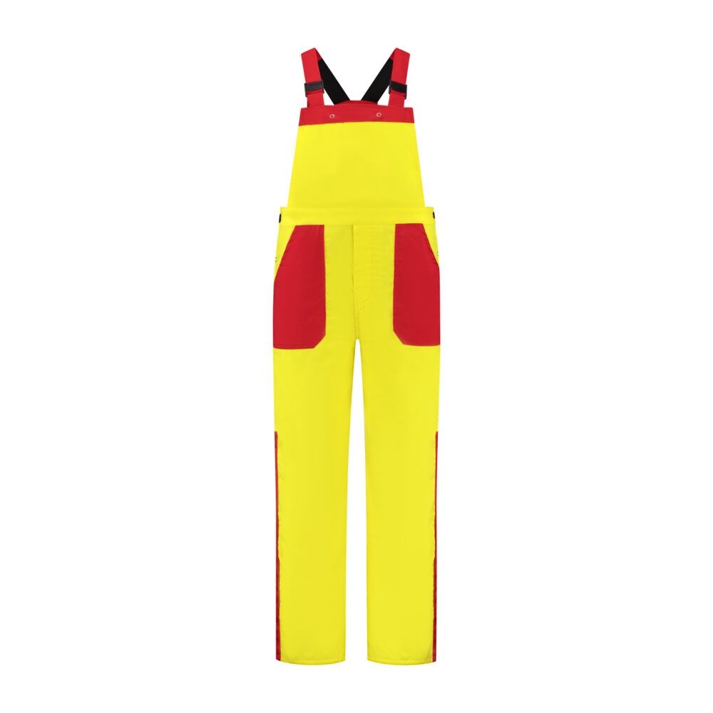 Tuinbroek polyester/katoen geel-zwart maat 58