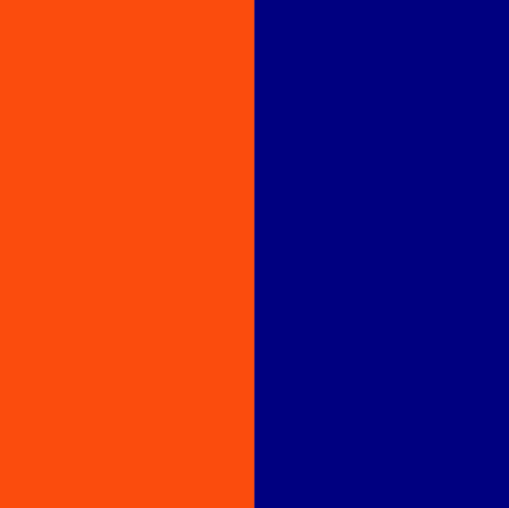 high vis oranje/marineblauw