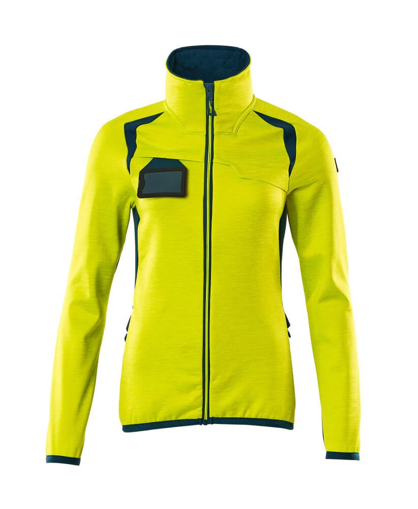hi-vis geel/donkerpetrol