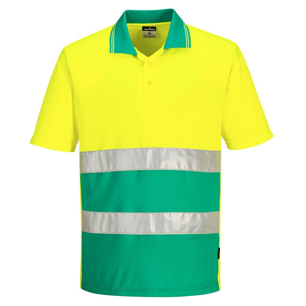 HiVis lichtgewicht contrast Poloshirt Korte Mouw