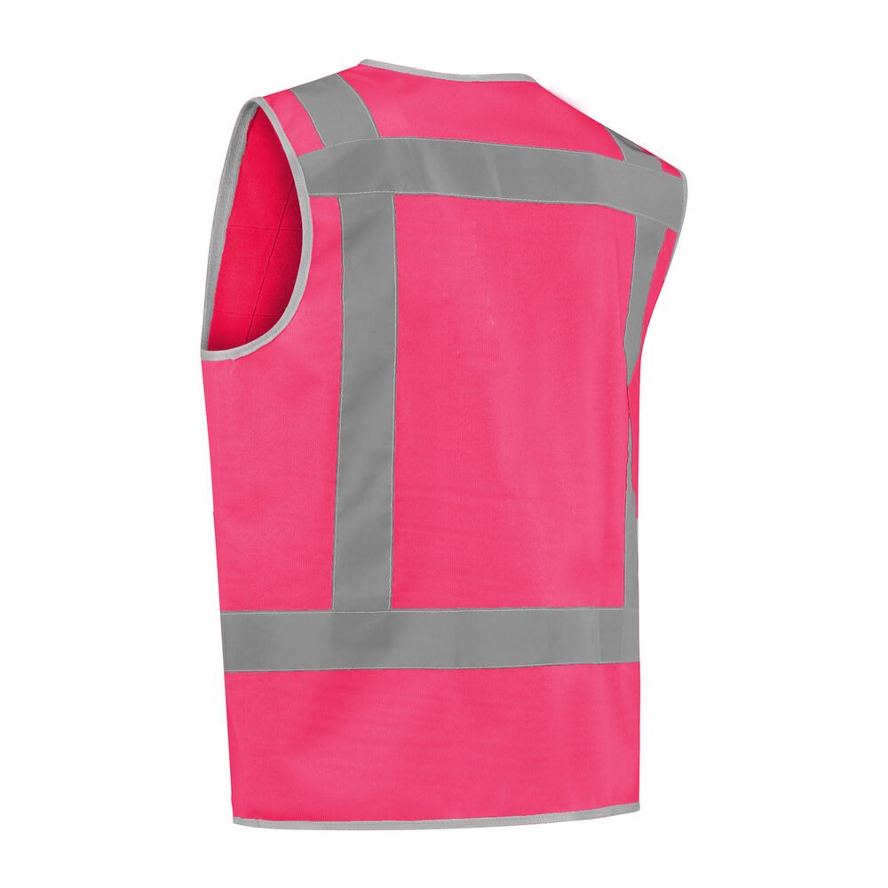 Veiligheidsvest 100% polyester roze maat S-M