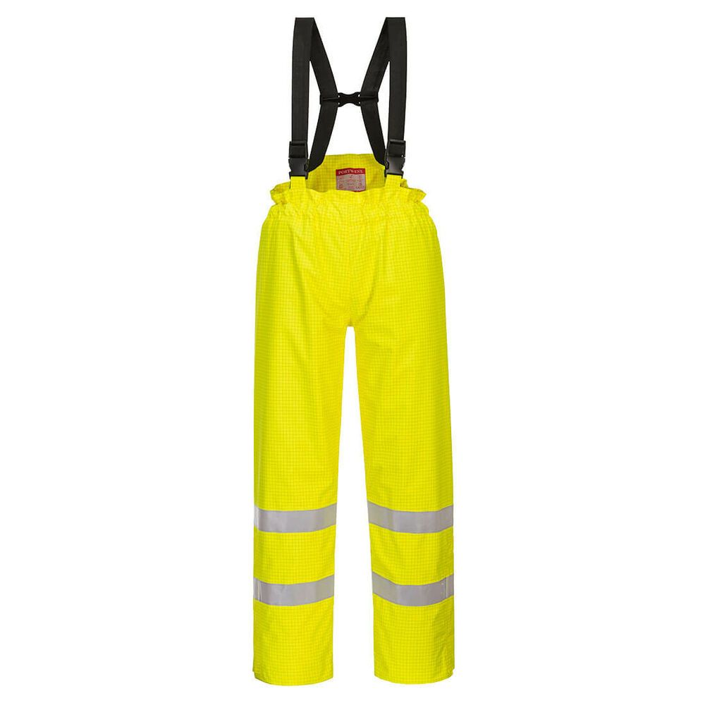 Bizflame Gevoerde Regenbroek  Hi-Vis Antistatisch FR
