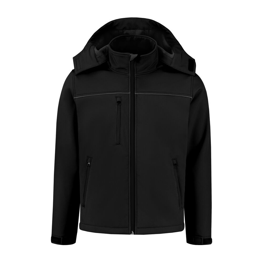BISON Grijze Softshell Jas Waterafstotend Reflecterend bison-grijze-softshell-jas-waterafstotend-reflecterend