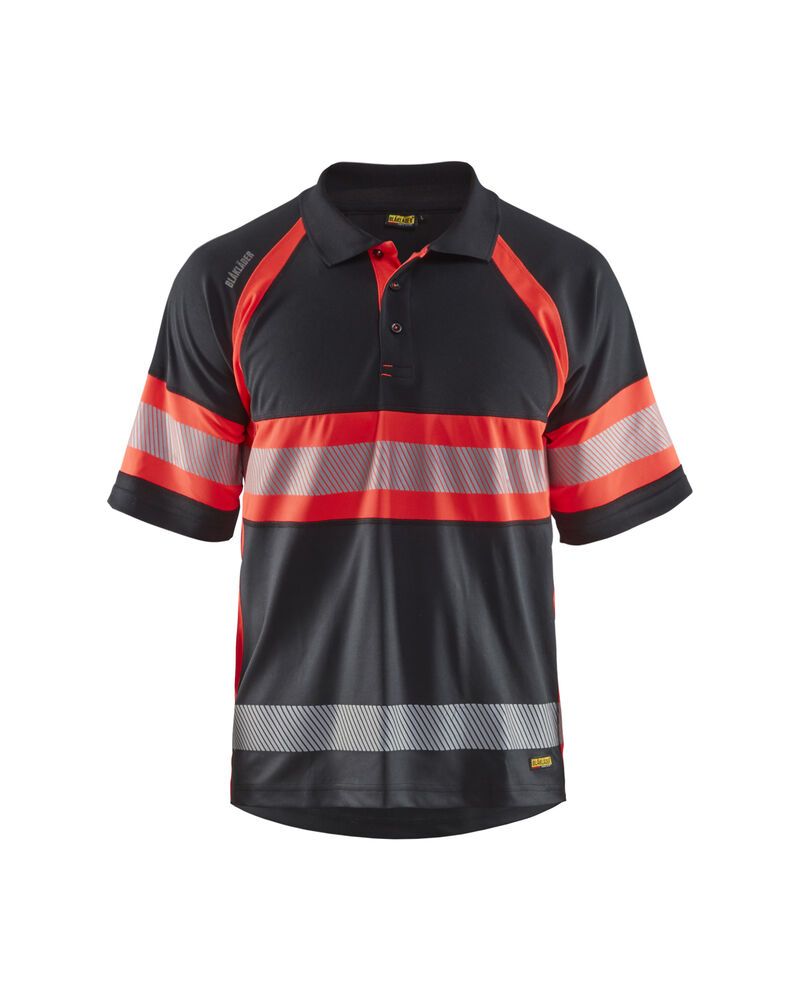 zwart/high vis rood