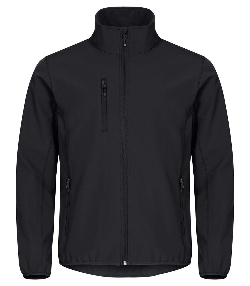 Classic softshell jacket heren zwart xs