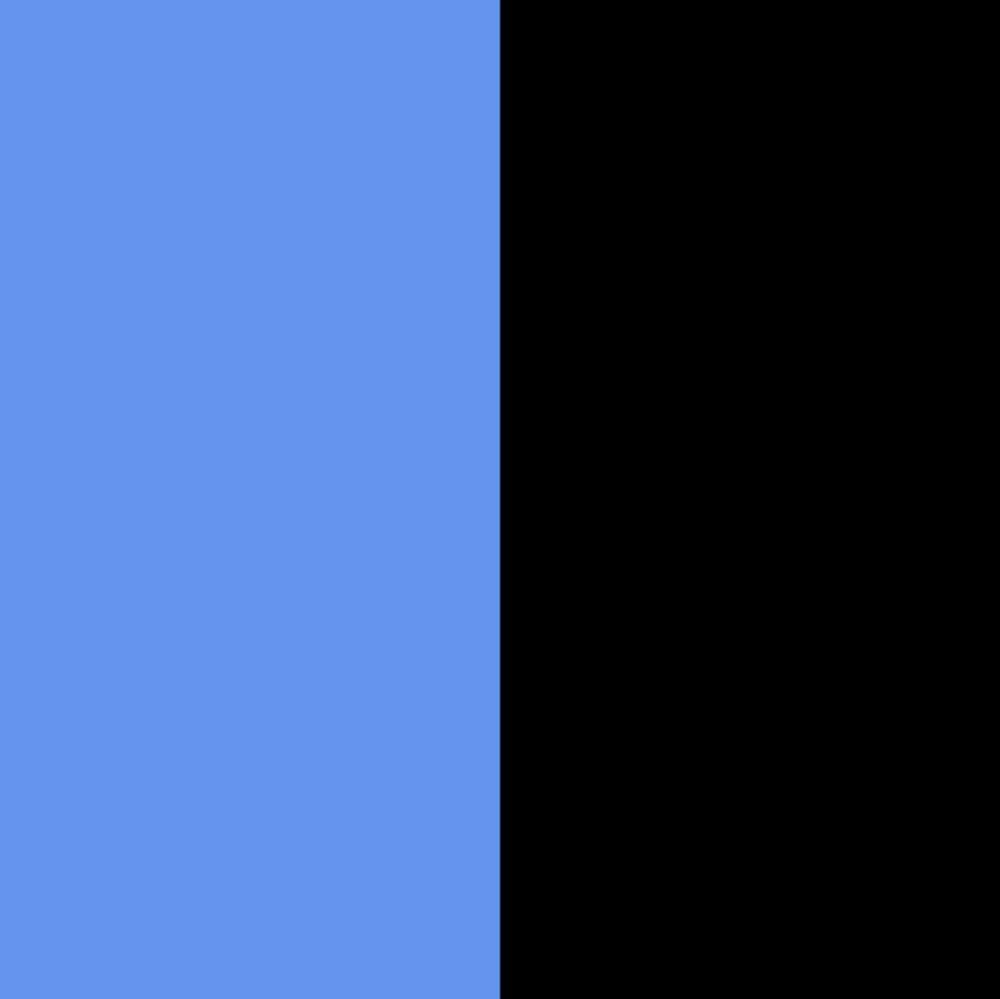 korenblauw/zwart