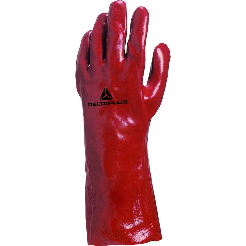 PVC HANDSCHOEN ROOD LENGTE 35 Delta Plus
