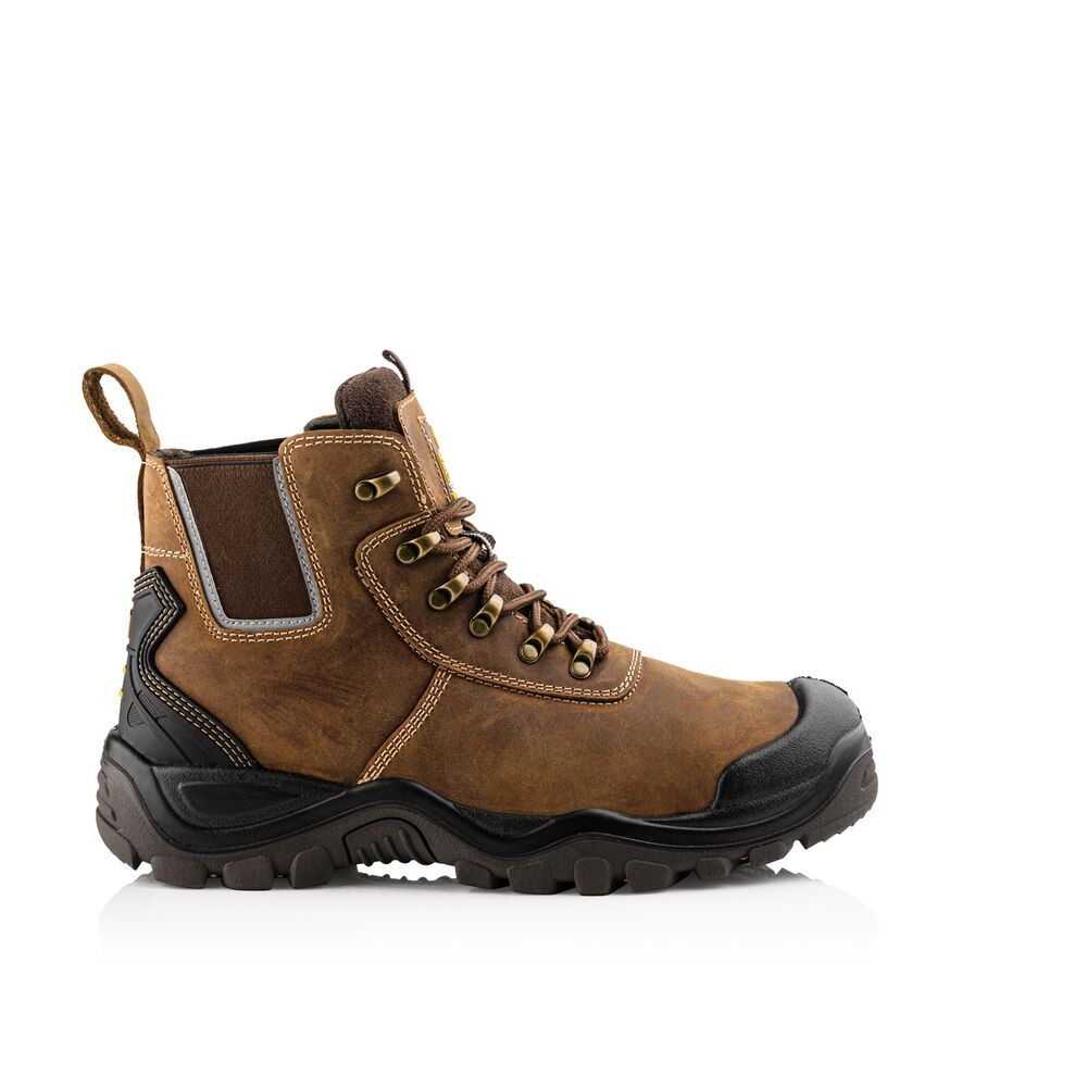 BUCKBOOTZ HYBRIDZ VETERSCHOEN/INSTAPPER BRUIN S3 Werkschoen BHYB2