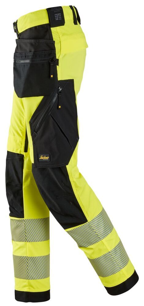 Snickers High-Vis, Klasse 2 Stretch Werkbroek met Holsterzakken 6943