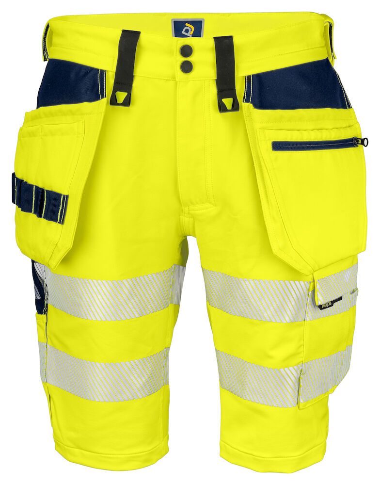 Projob 6575 SIGNALISATIE STRETCHSHORT MET SPIJKERZAKKEN EN ISO 20471 KLASSE 2/1